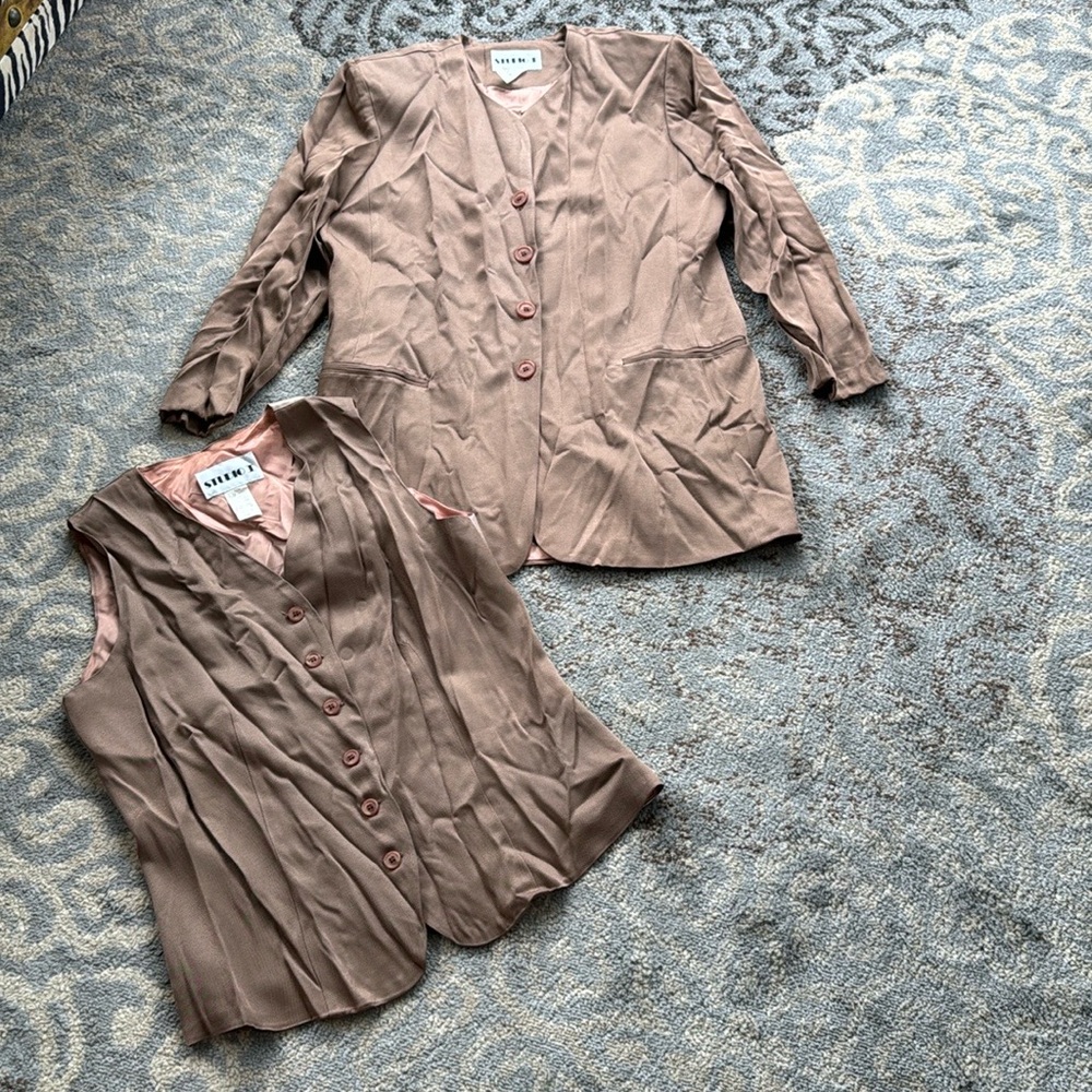 Vintage Studio I Blazer & Vest Set Brown 12